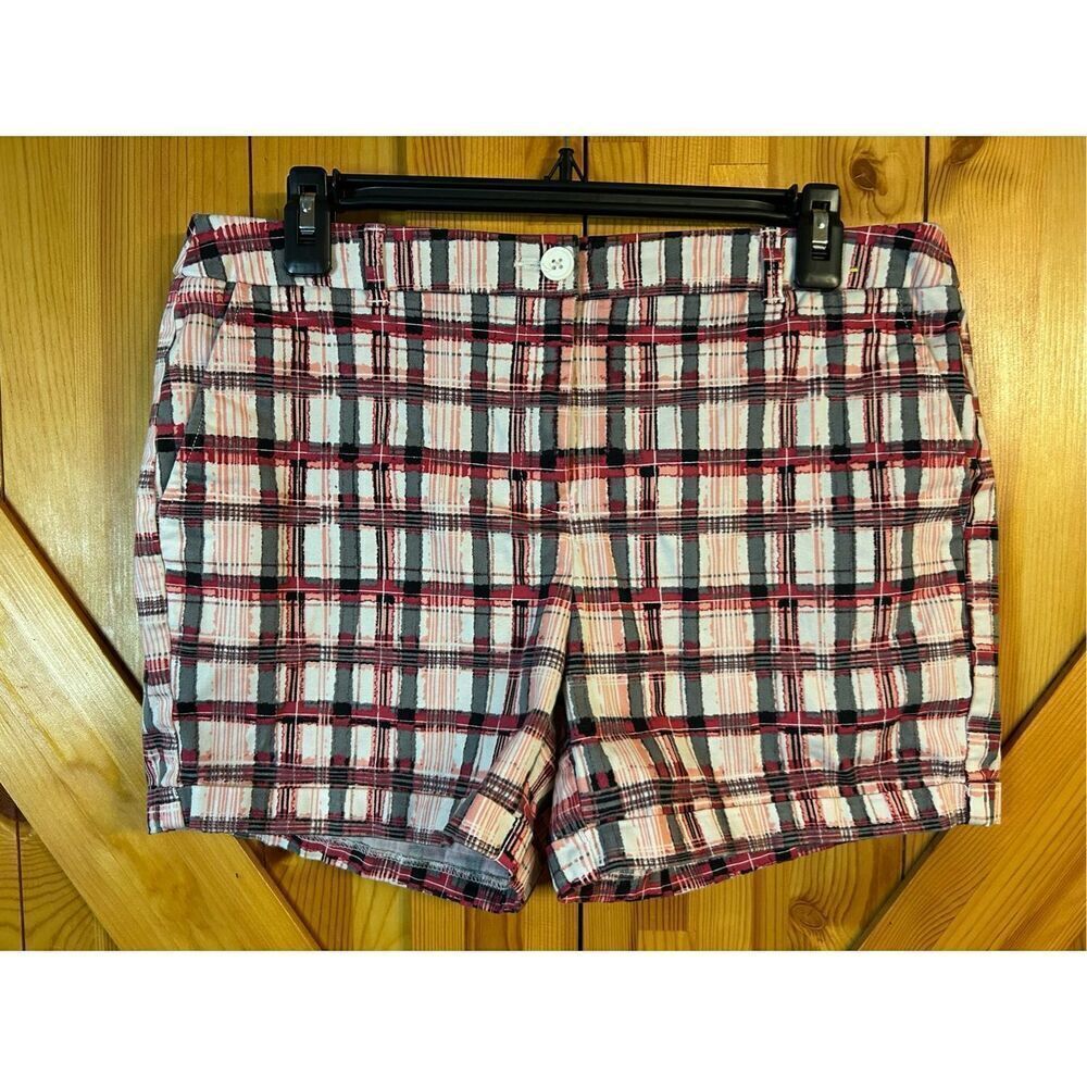Juniper + Lime Womens Size 8 Plaid Stretch Shorts (0594)